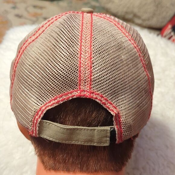 Luke Bryan Kick the Dust Up Beige Mesh Strapback Adjustable Baseball Hat Music - Picture 6 of 9